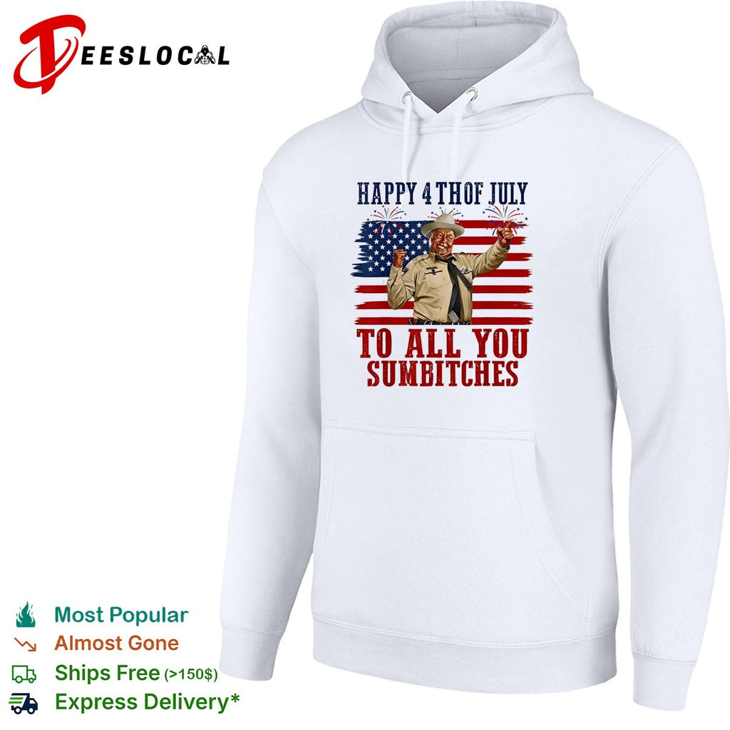 Don Knotts Barney Fife Happy 4 thof July to all you sumbitches patriotic shirt