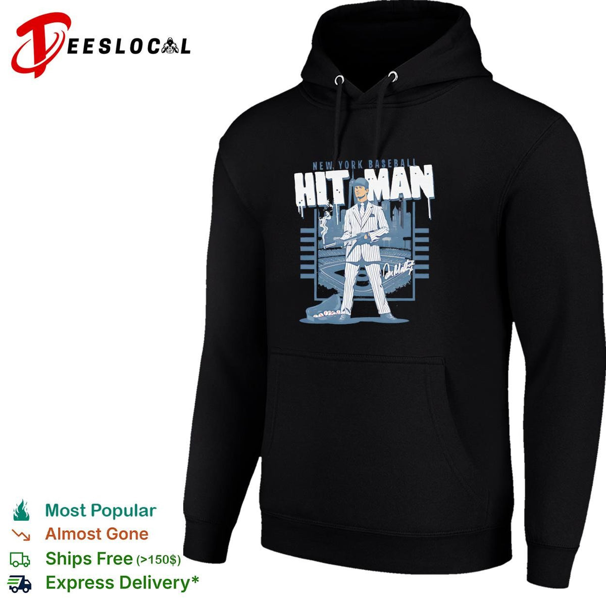 Don Mattingly New York Yankees hitman caricature graphic shirt