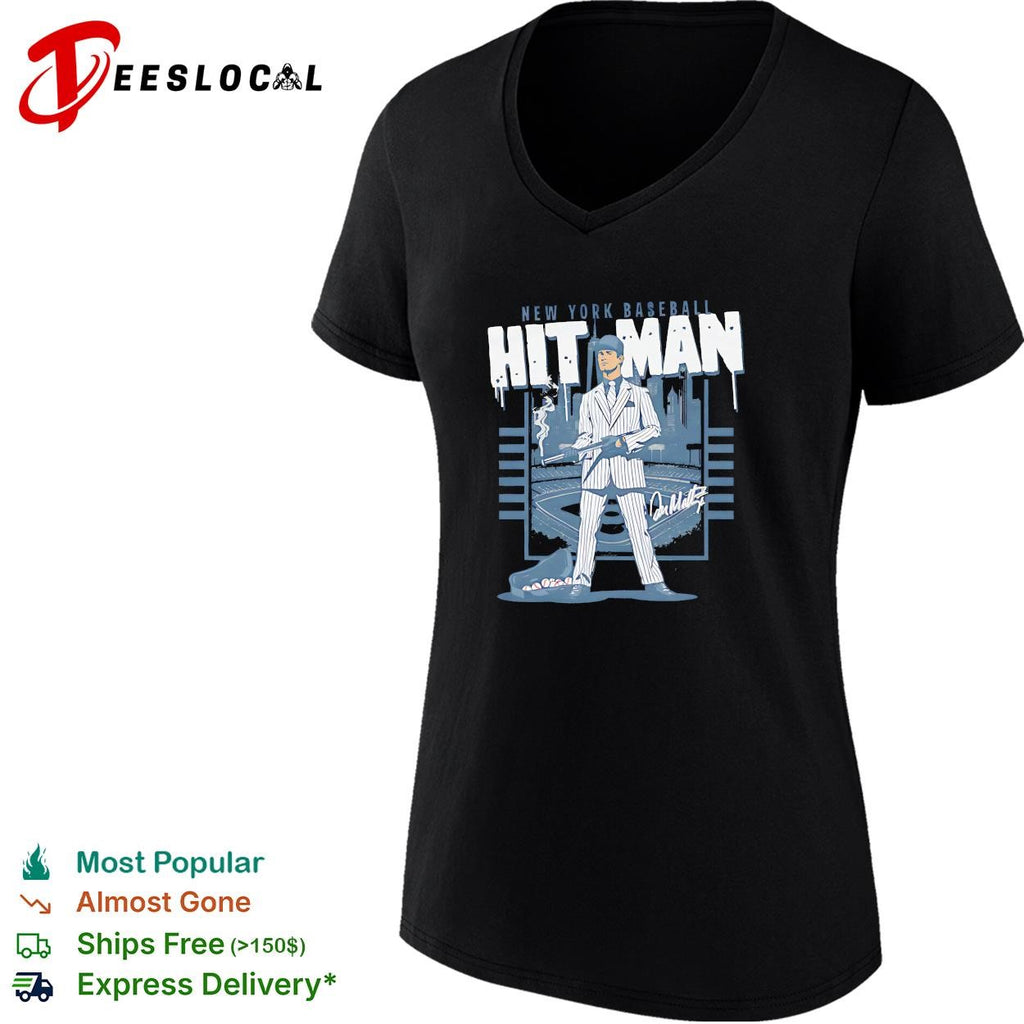 Don Mattingly New York Yankees hitman caricature graphic shirt