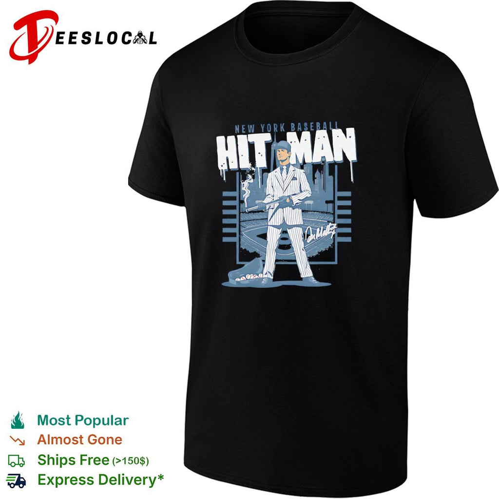 Don Mattingly New York Yankees hitman caricature graphic shirt