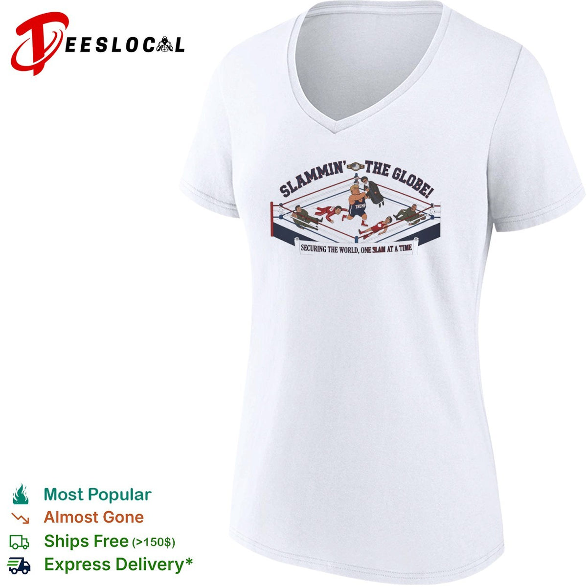 Donald Trump Ali Khamenei the Globe securing the world one slam at a time shirt