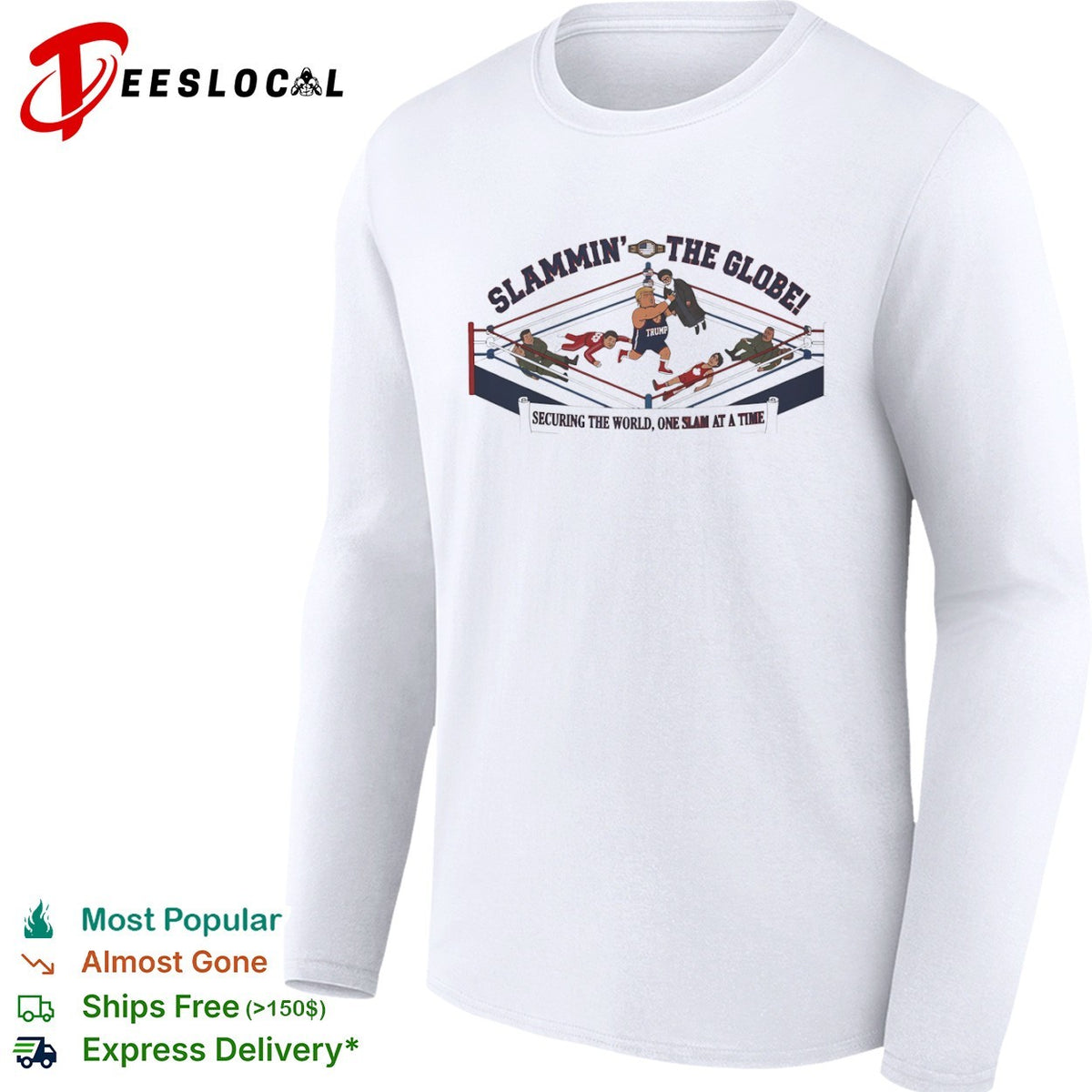 Donald Trump Ali Khamenei the Globe securing the world one slam at a time shirt