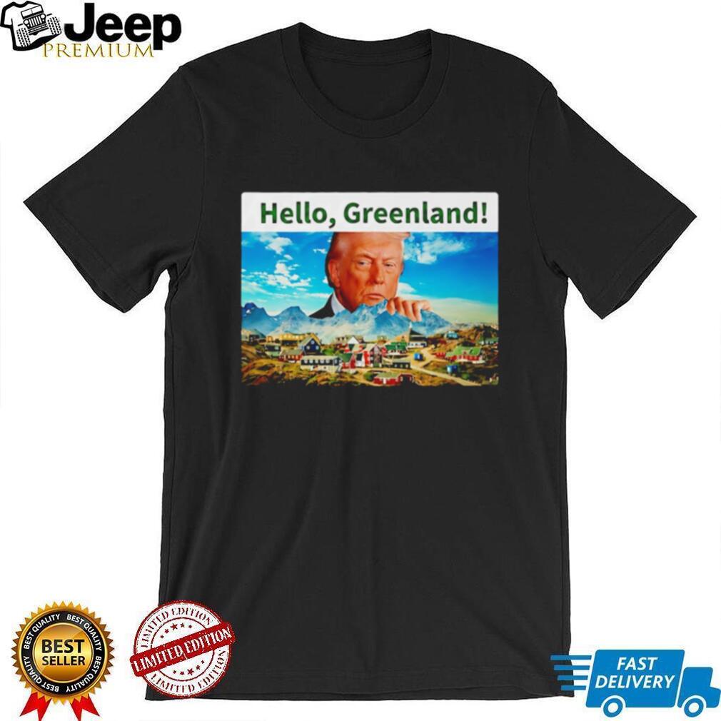 Donald Trump Hello Greenland Vintage Graphic Style T Shirt
