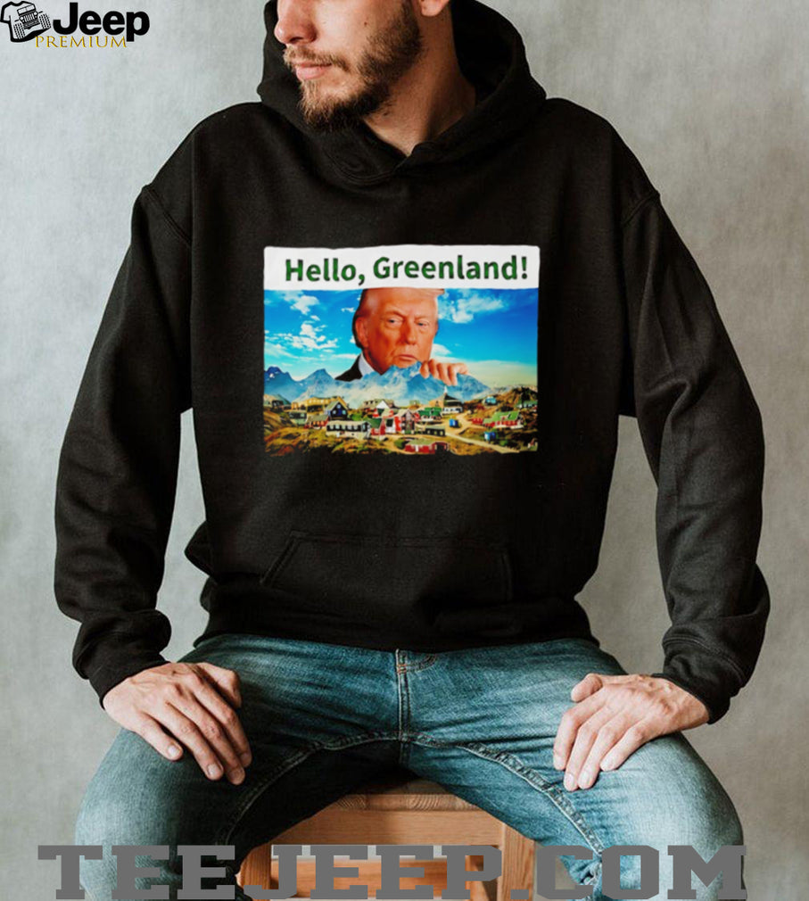 Donald Trump Hello Greenland Vintage Graphic Style T Shirt