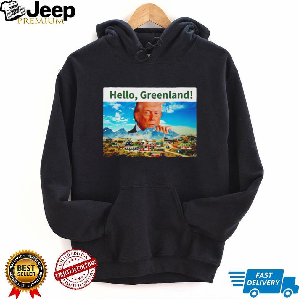 Donald Trump Hello Greenland Vintage Graphic Style T Shirt