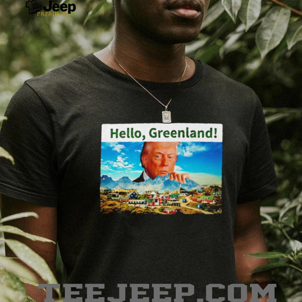 Donald Trump Hello Greenland Vintage Graphic Style T Shirt