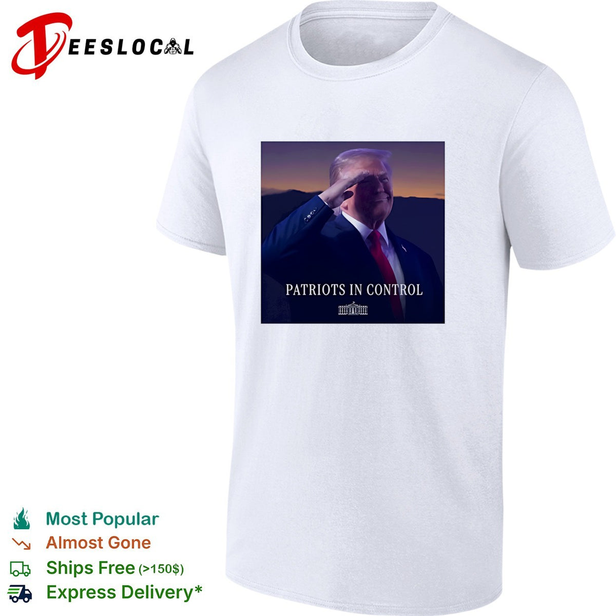 Donald Trump NBA Finals patriots in control White House photo political shirt