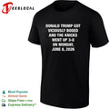 Donald Trump got viciously booed the Knicks went up 3 0 June 8 2026 shirt