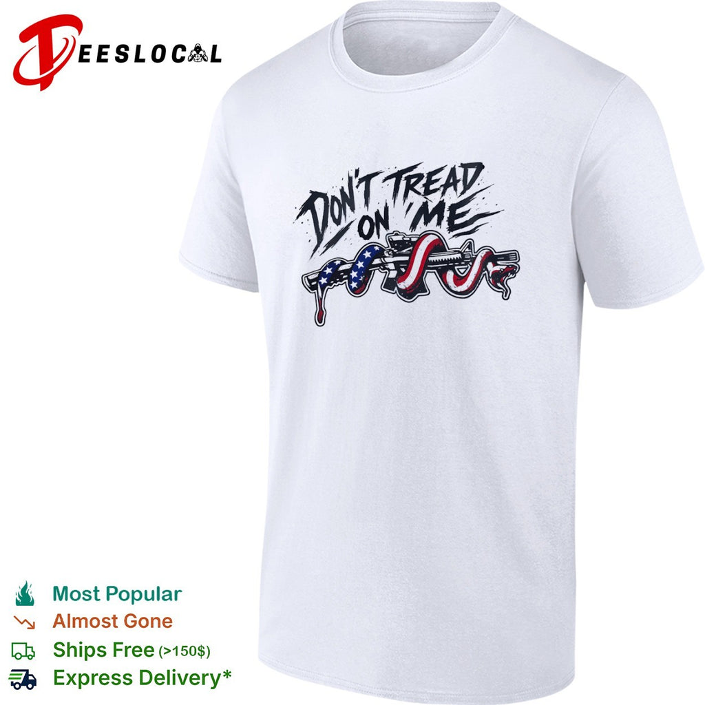 Don’t Tread on Me American Flag Snake and Rifle Patriotic Second Amendment shirt