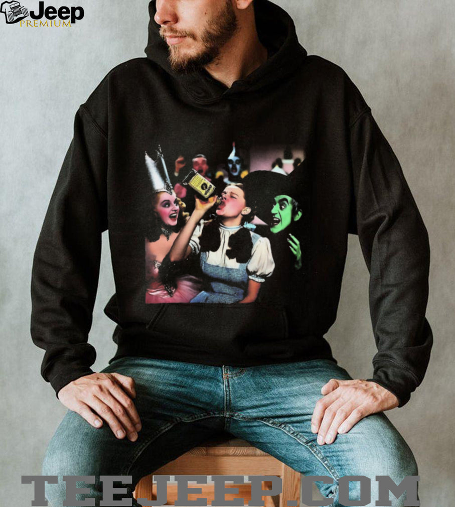 Dorothy Wizard of Oz Partying Whiskey Shot Funny T Shirt