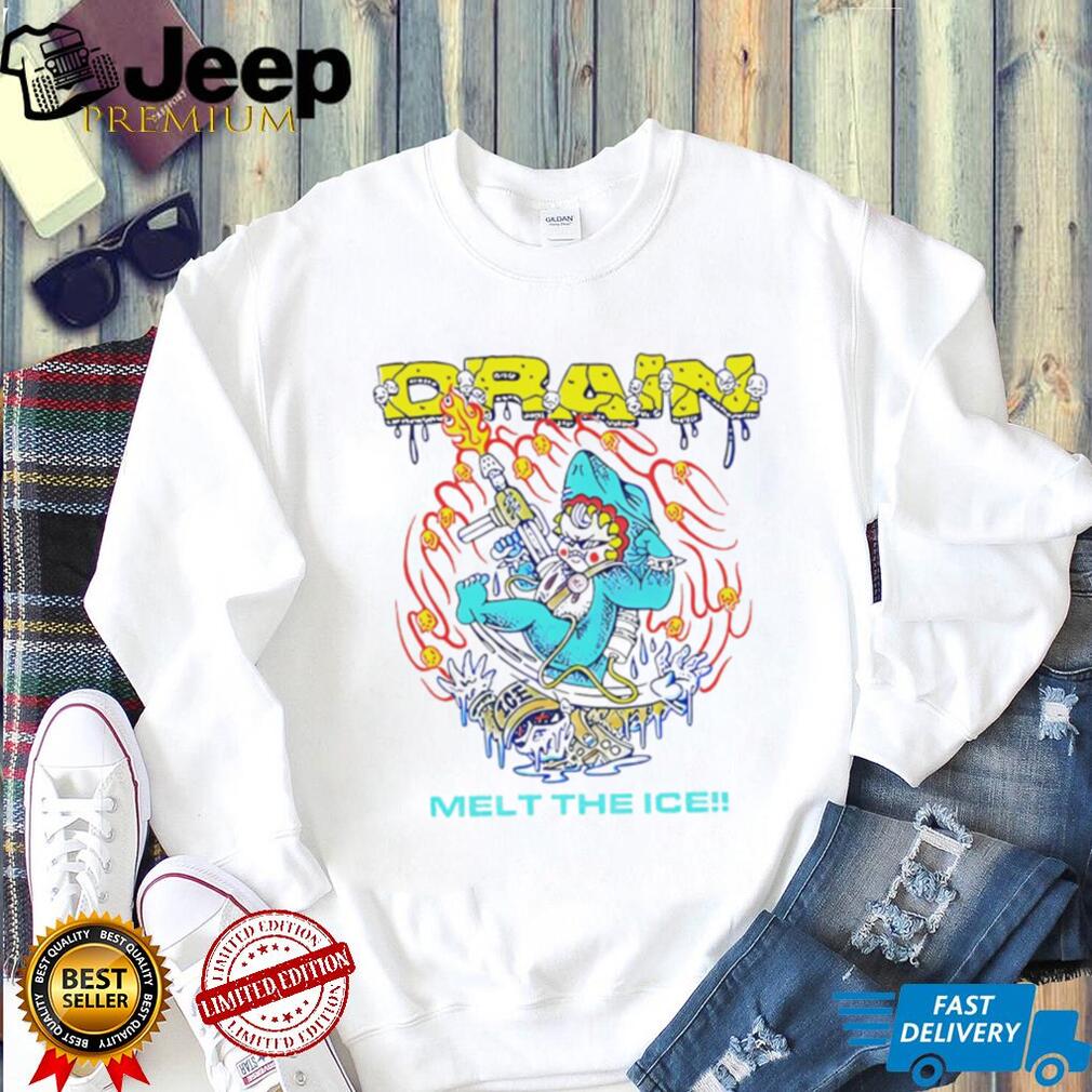 Drain Melt The Ice Shark Creature Surreal Art Graphic T shirt