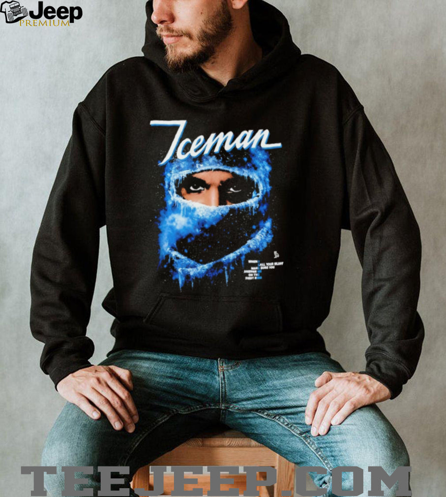 Drake Iceman Blue Ice Balaclava Portrait Rap Music Merch T Shirt