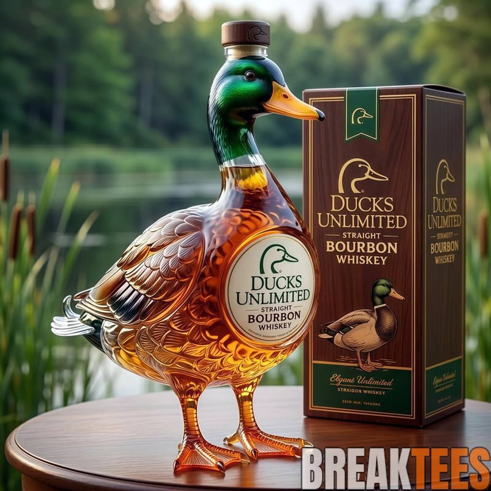 Ducks Unlimited Mallard-shaped Bourbon Bottle