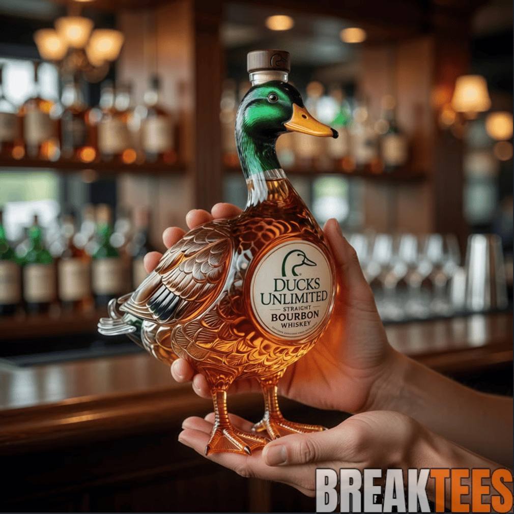Ducks Unlimited Mallard-shaped Bourbon Bottle