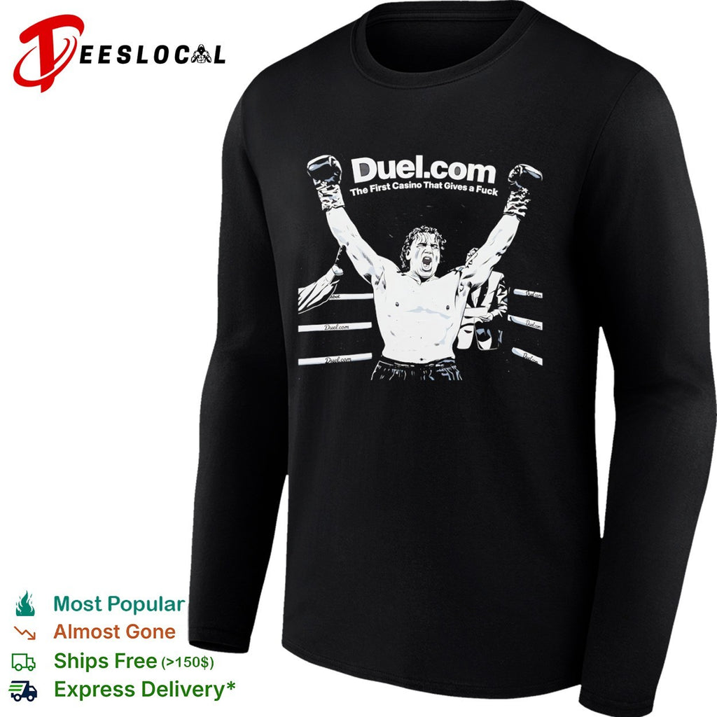 Duel.com the first casino that gives a fuck boxing championship winner shirt