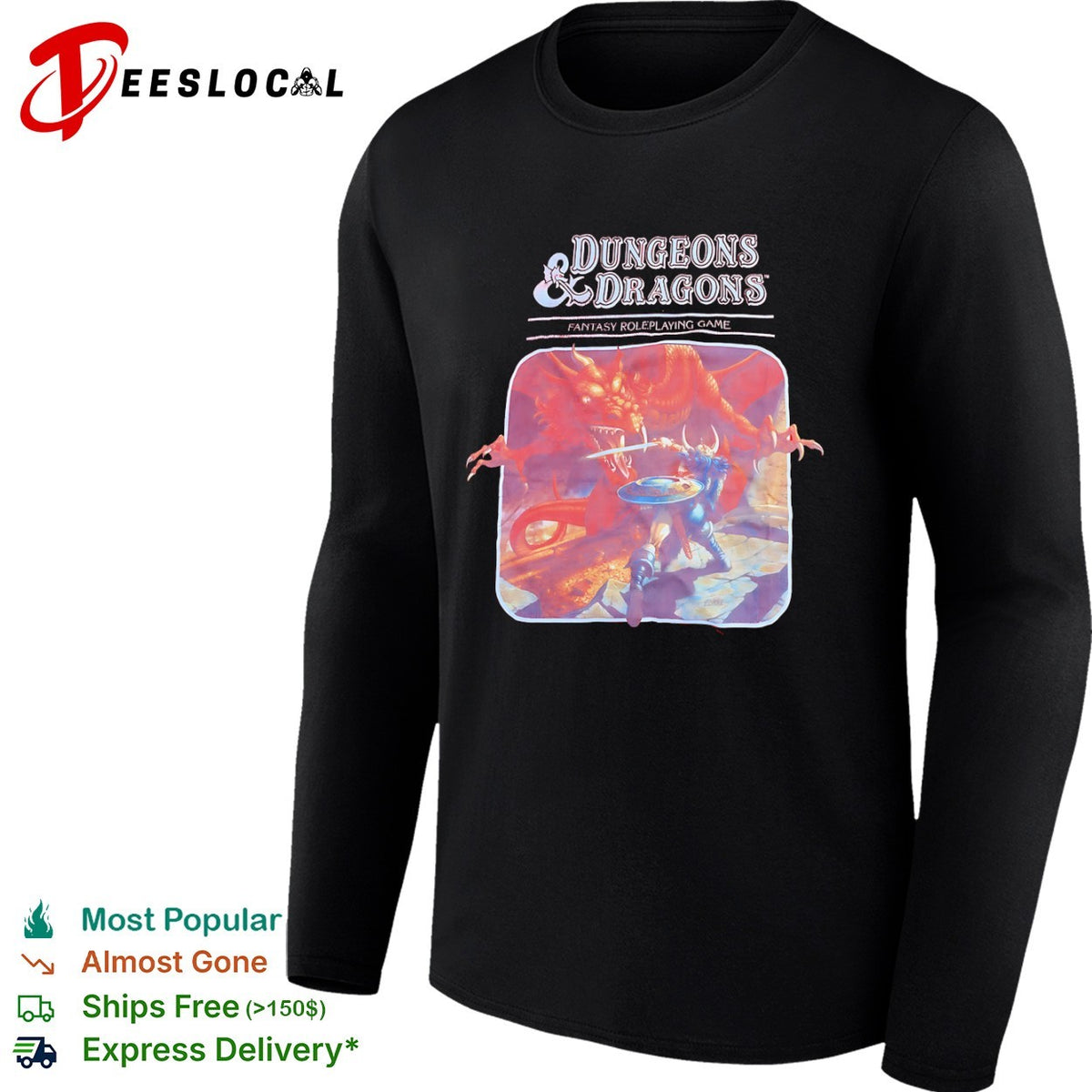 Dungeons and Dragons Fantasy Roleplaying Game Red Dragon Warrior shirt