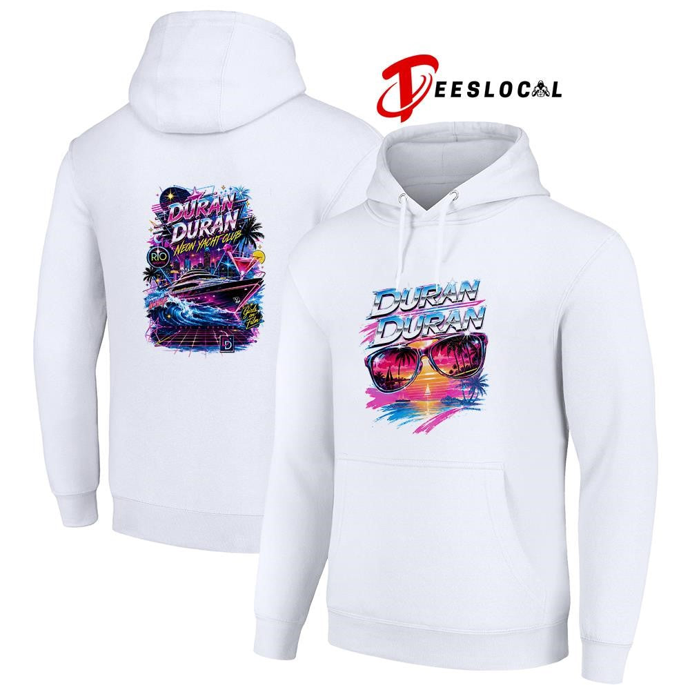 Duran Duran neon yacht club graphic shirt