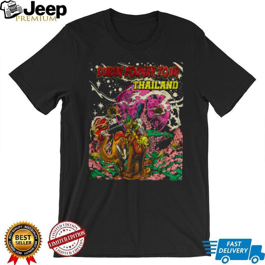 Duran Vornak Tour Thailand Elephant Alien Art Graphic T Shirt