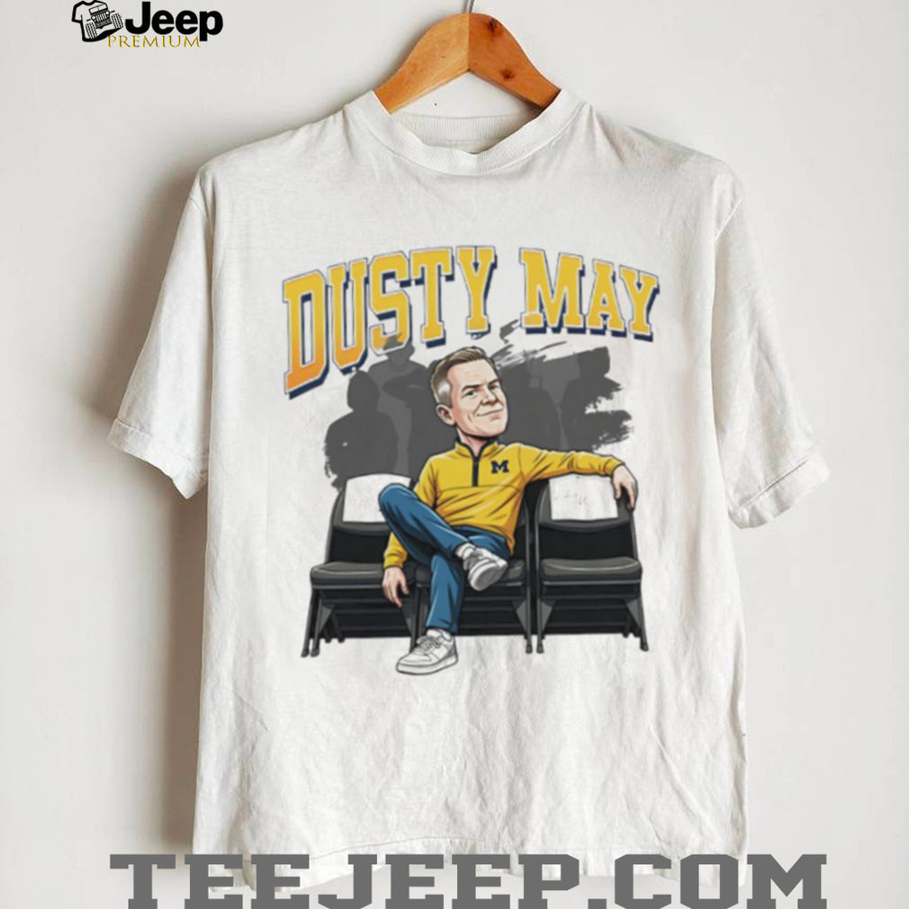 Dusty May Michigan Wolverines Basketball Coach Cartoon T Shirt