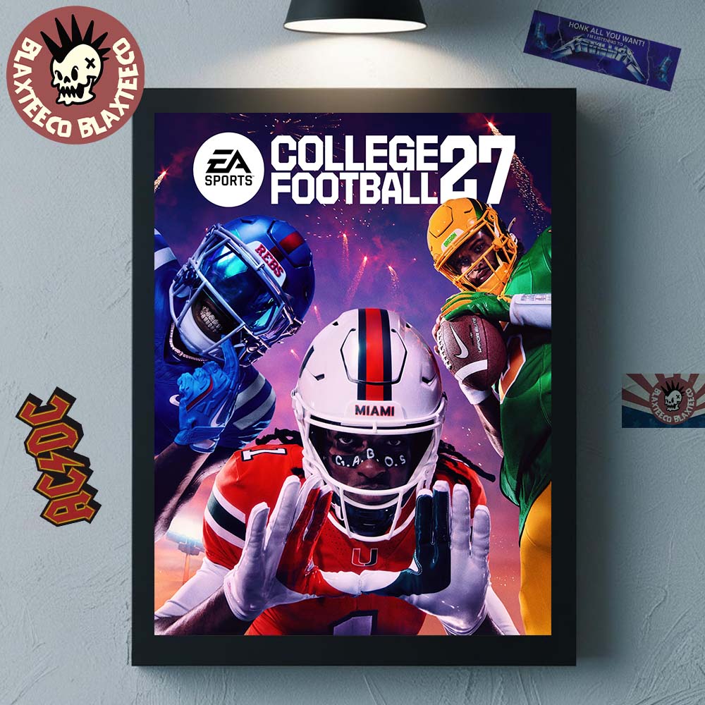 EA Sports College Football 27 Kewan Lacy Malachi Toney Danta Moore Cover Athletes Home Decor Poster Canvas