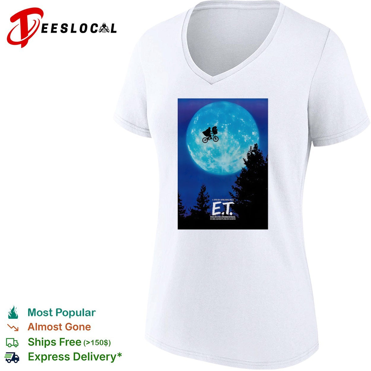 ET the extra terrestrial a steven spielberg film in his adventure on earth shirt