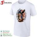 Eagle cowboy boots USA flag desert patriotic slogan bold shirt
