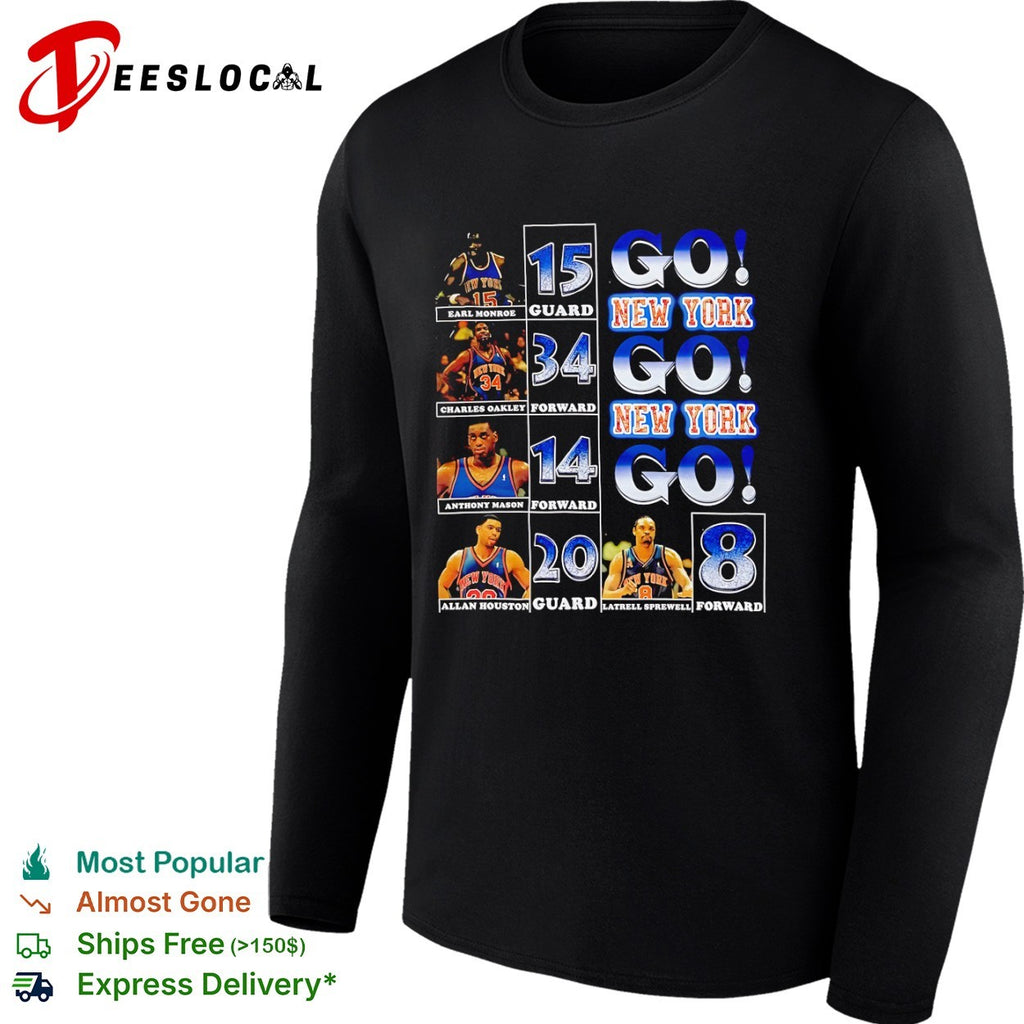Earl Monroe Charles Oakley Anthony Mason Allan Houston Latrell Sprewell Knicks shirt