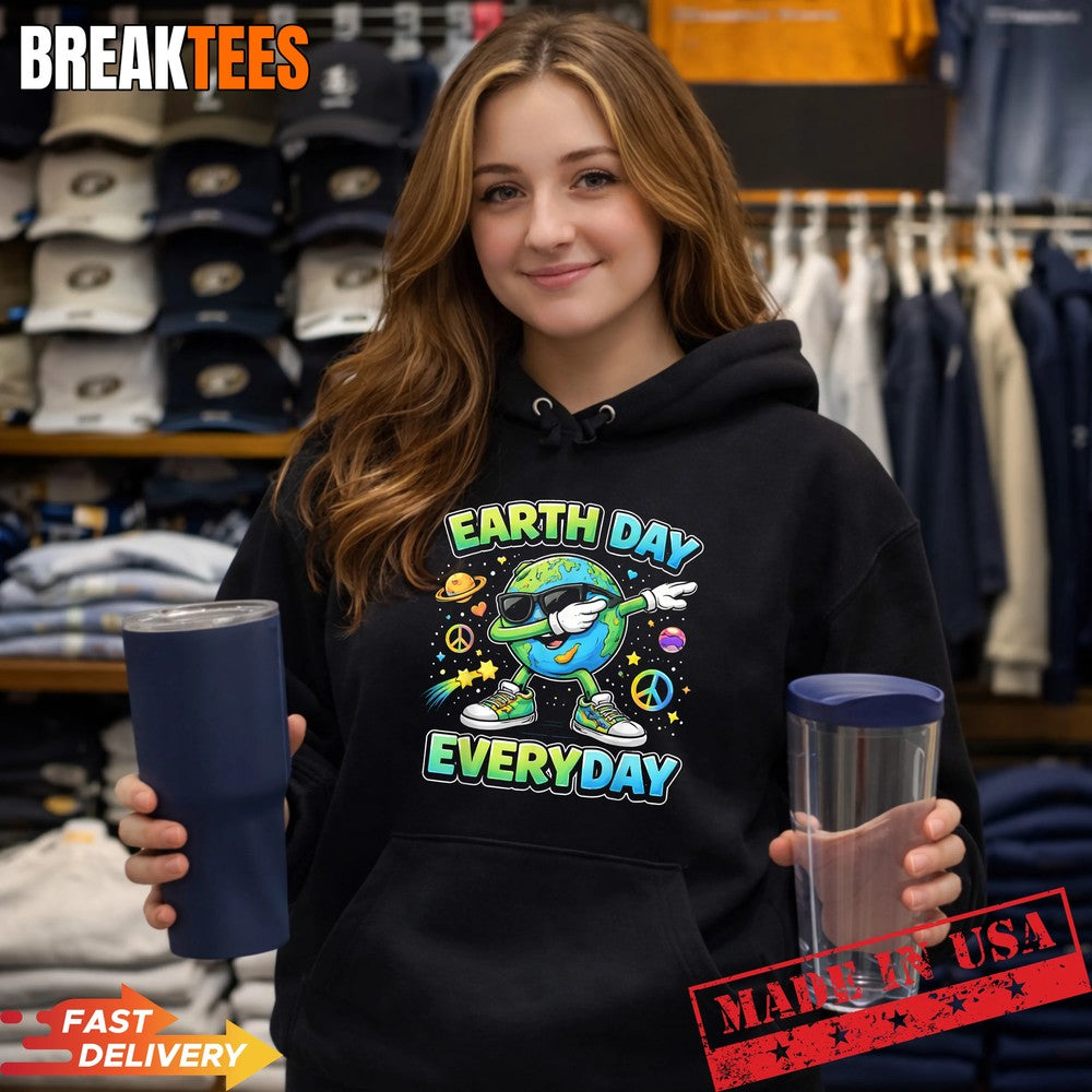 Earth Day Everyday Dabbing Earth Funny Eco Planet Shirt