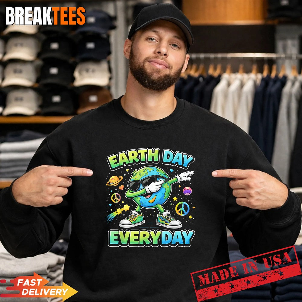Earth Day Everyday Dabbing Earth Funny Eco Planet Shirt