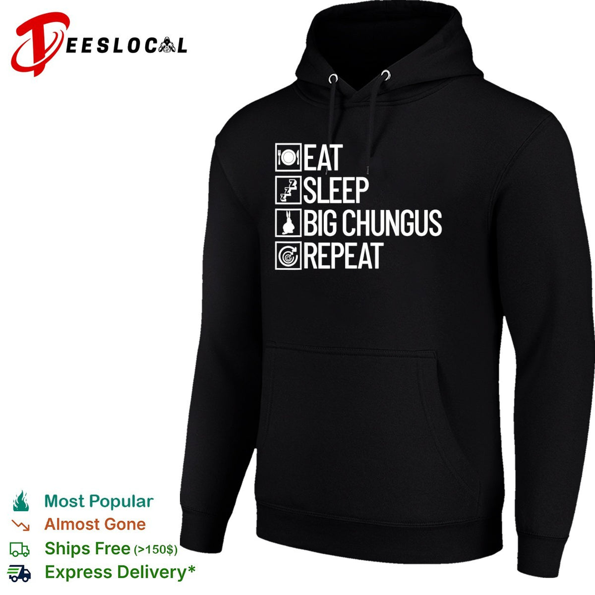 Eat sleep big chungus repeat meme shirt