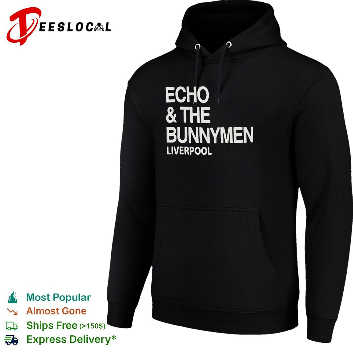 Echo and the Bunnymen Liverpool bold typography shirt