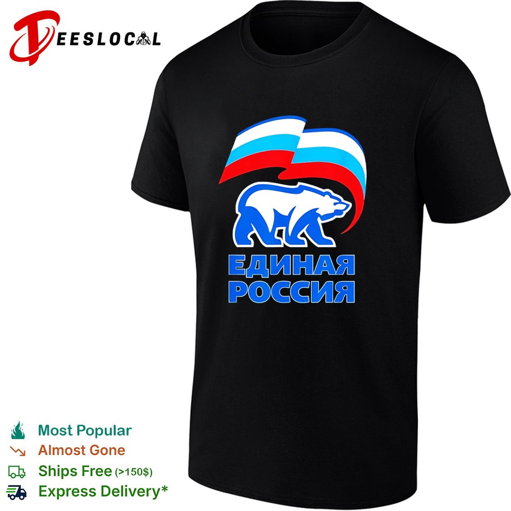 Edinaya Rossiya United Russia Party Bear and Russian Flag shirt