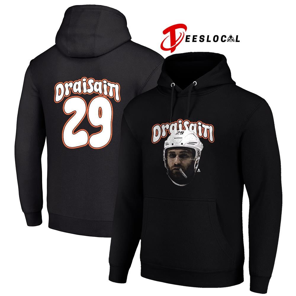 Edmonton Oilers Leon Draisaitl portrait name and number shirt