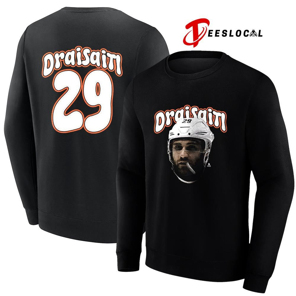 Edmonton Oilers Leon Draisaitl portrait name and number shirt