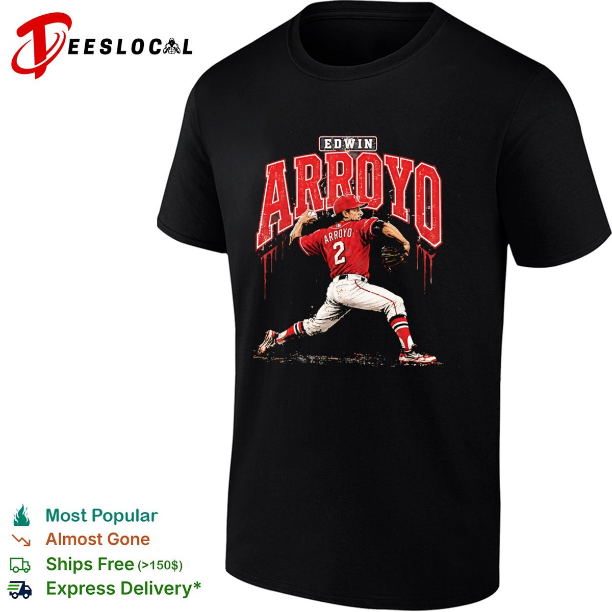 Edwin Arroyo Cincinnati Reds MLB Baseball Player