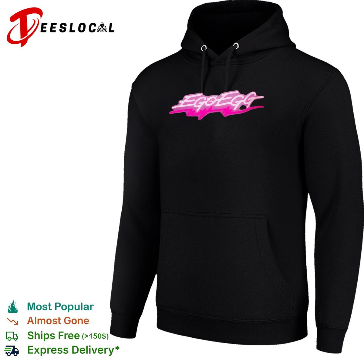 Egoegg synthwave aesthetic logo shirt