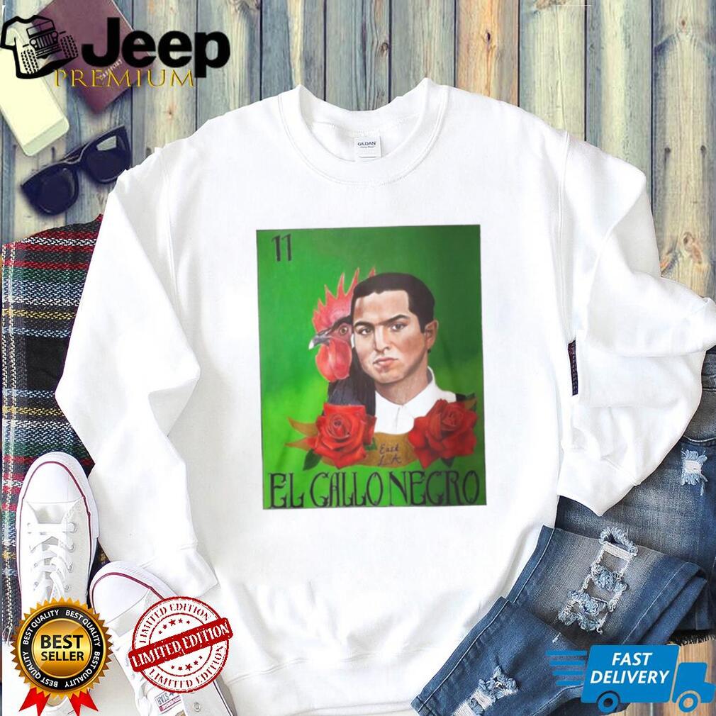 El Gallo Negro Miklo Blood In Blood Out Chicano Art T Shirt