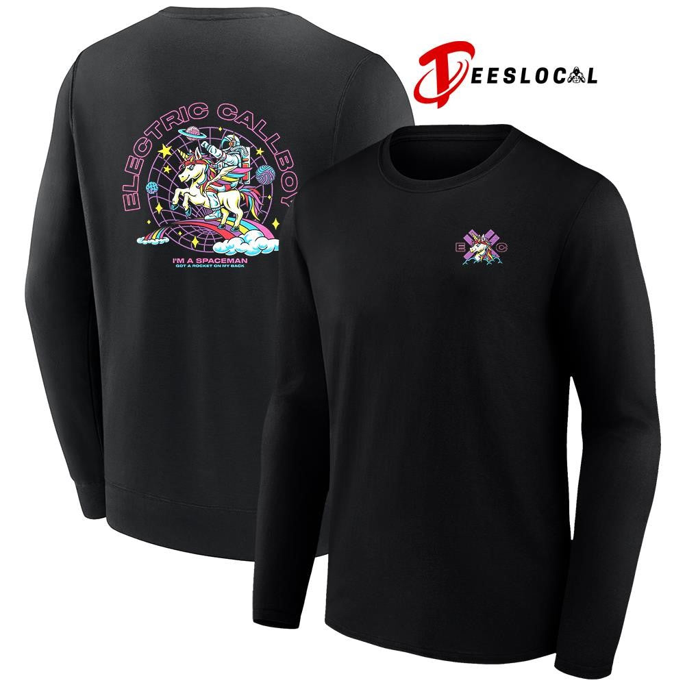 Electric Callboy I’m a Spaceman got a rocket on my back unicorn shirt