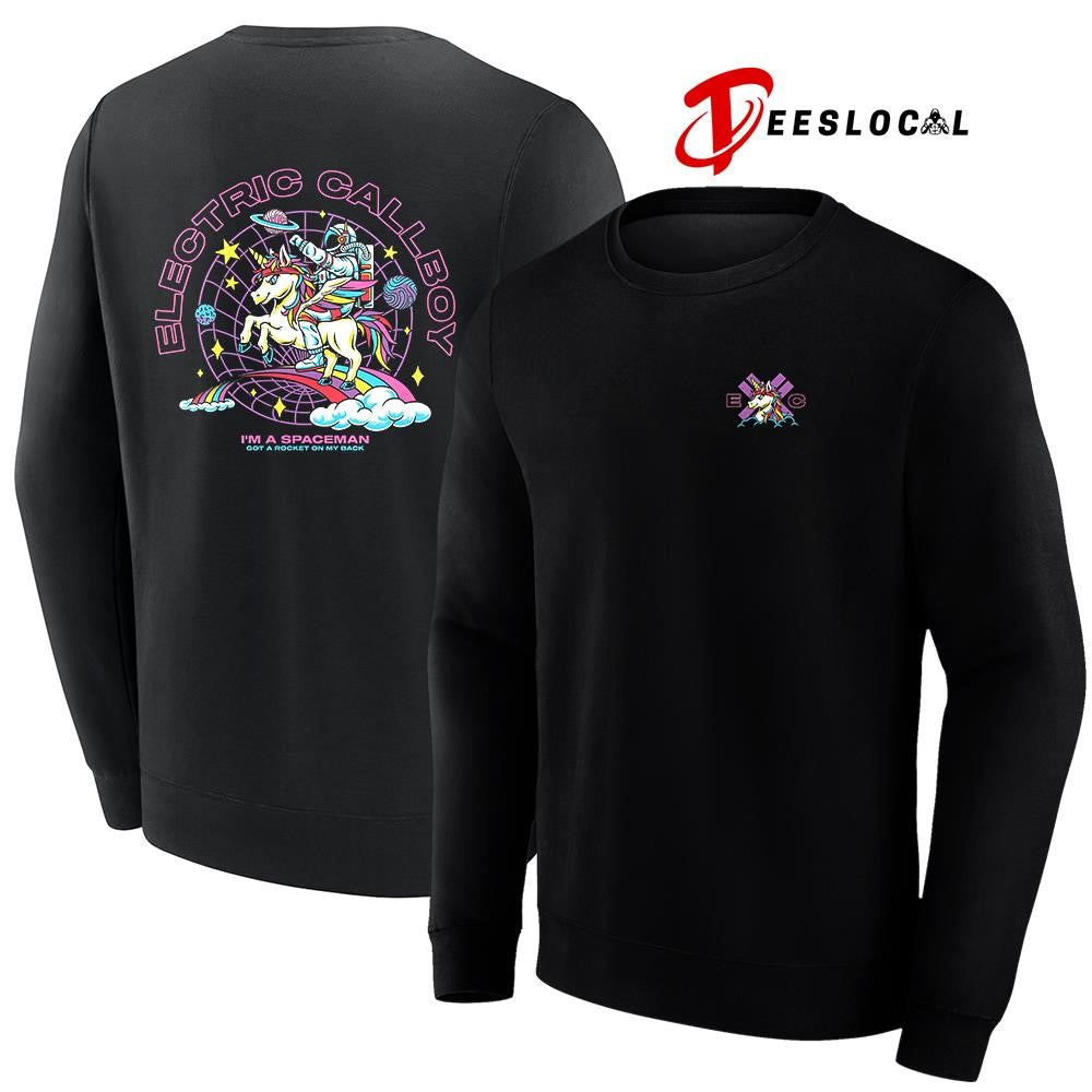 Electric Callboy I’m a Spaceman got a rocket on my back unicorn shirt