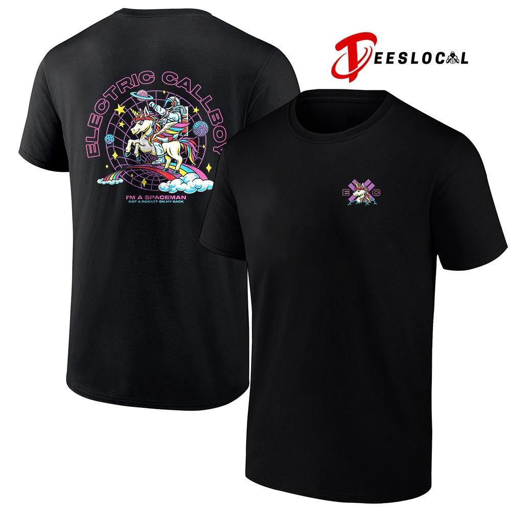 Electric Callboy I’m a Spaceman got a rocket on my back unicorn shirt