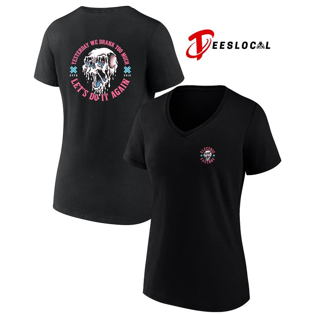 Electric Callboy yesterday we drank too much let’s do it again skull shirt