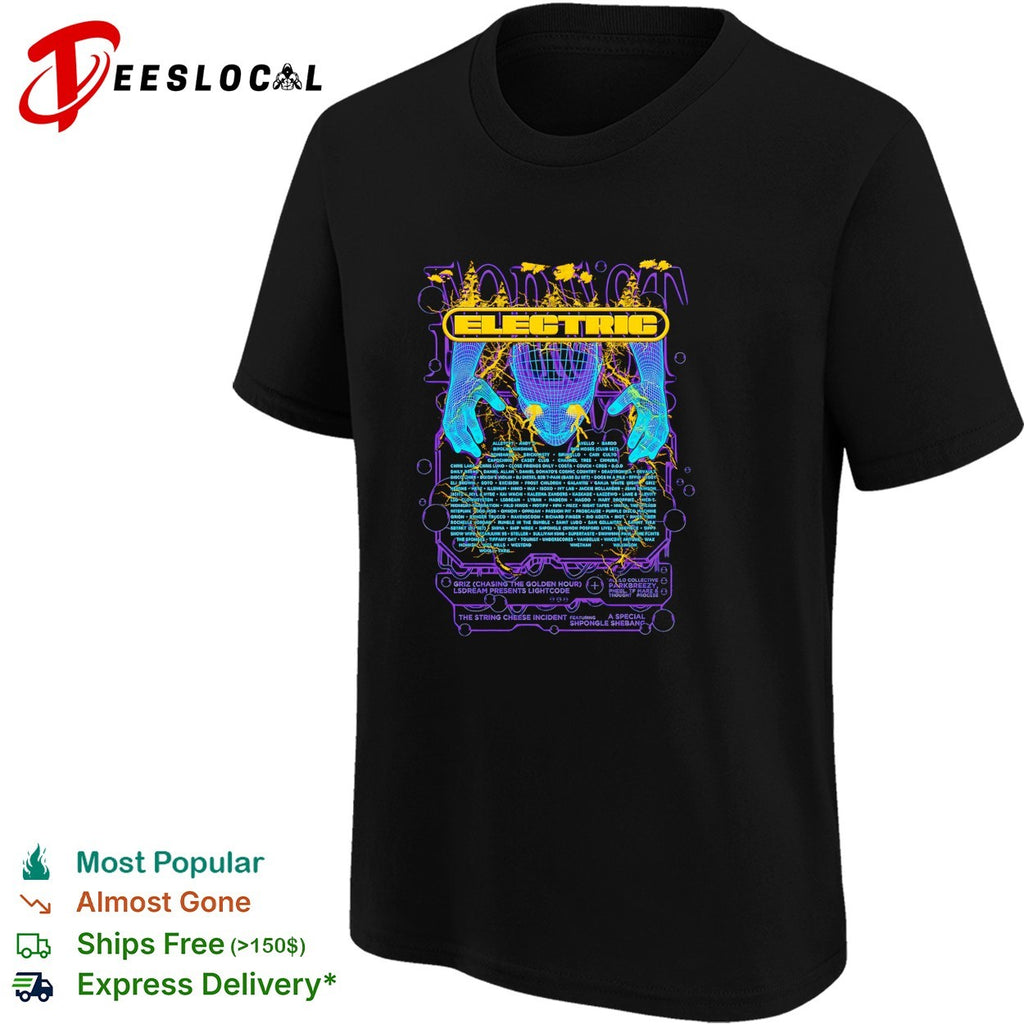 Electric Forest lineup poster wizard hands shirt