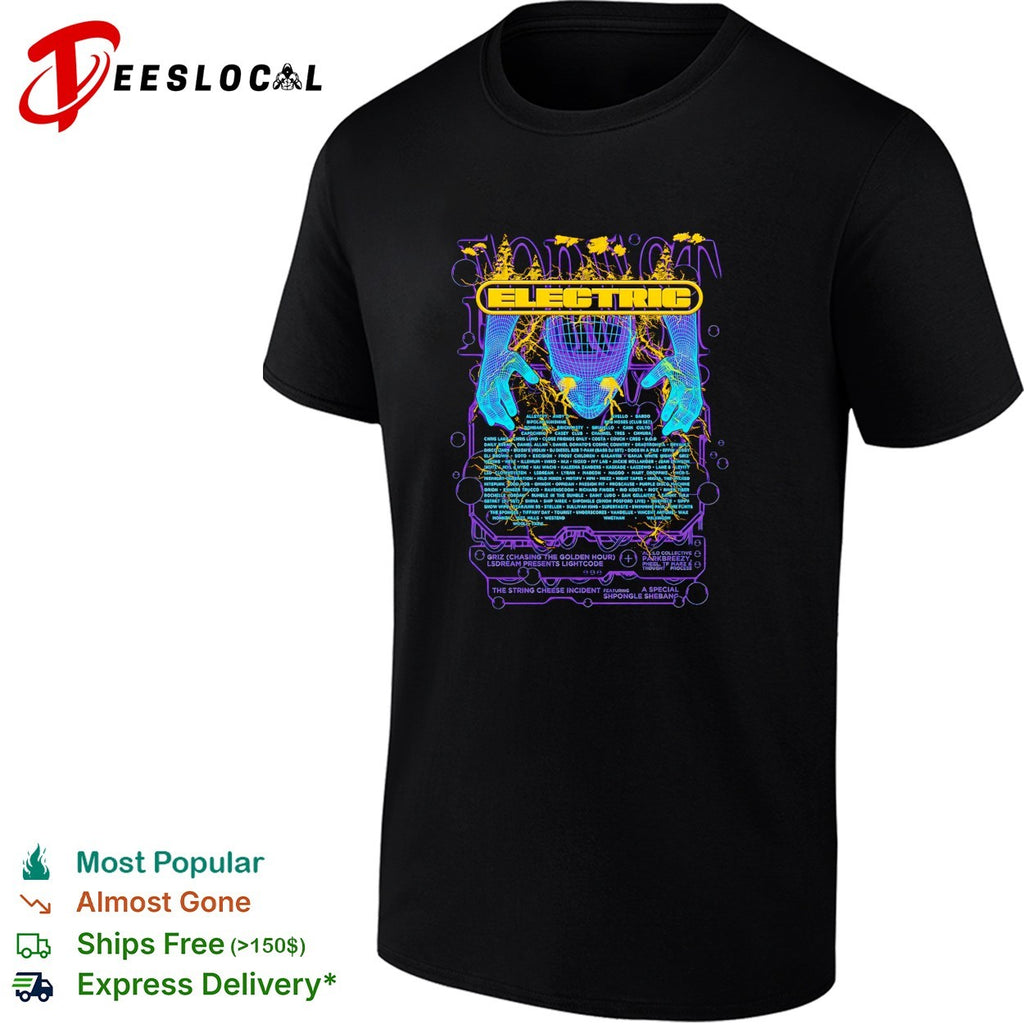 Electric Forest lineup poster wizard hands shirt