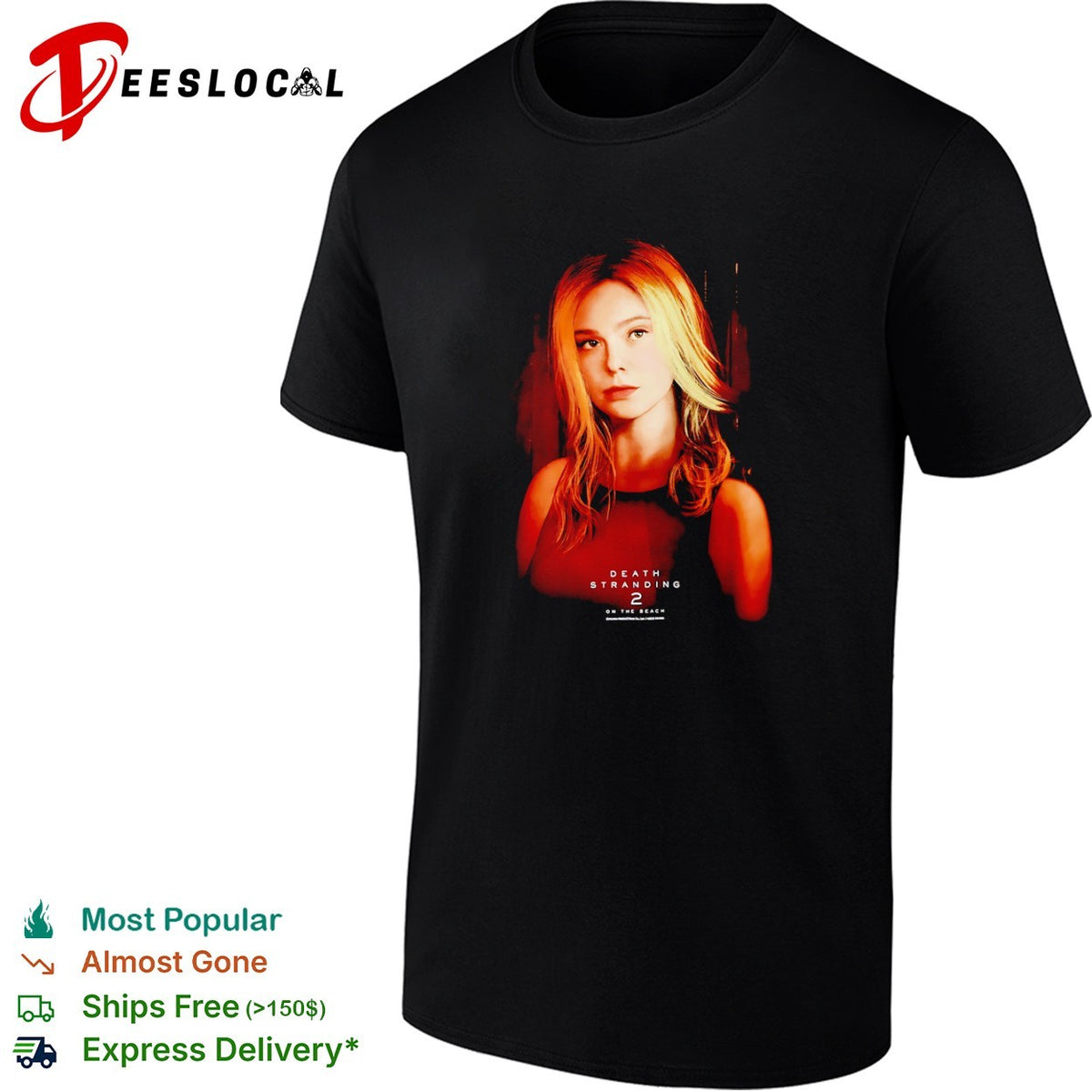 Elle Fanning Death Stranding 2 on the Beach Official Character Portrait shirt