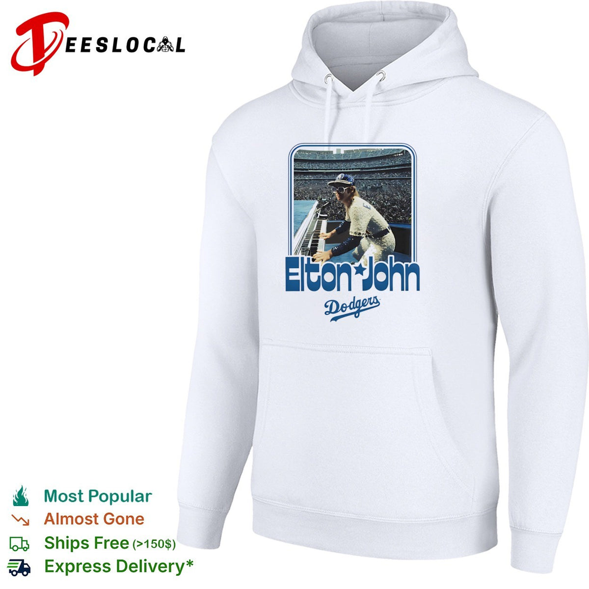 Elton John Los Angeles Dodgers MLB 2025 Sportiqe Concert Performance Music shirt