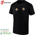 Embroidered Tiger Head Design on Black Apparel Premium Quality Cotton Crewneck shirt