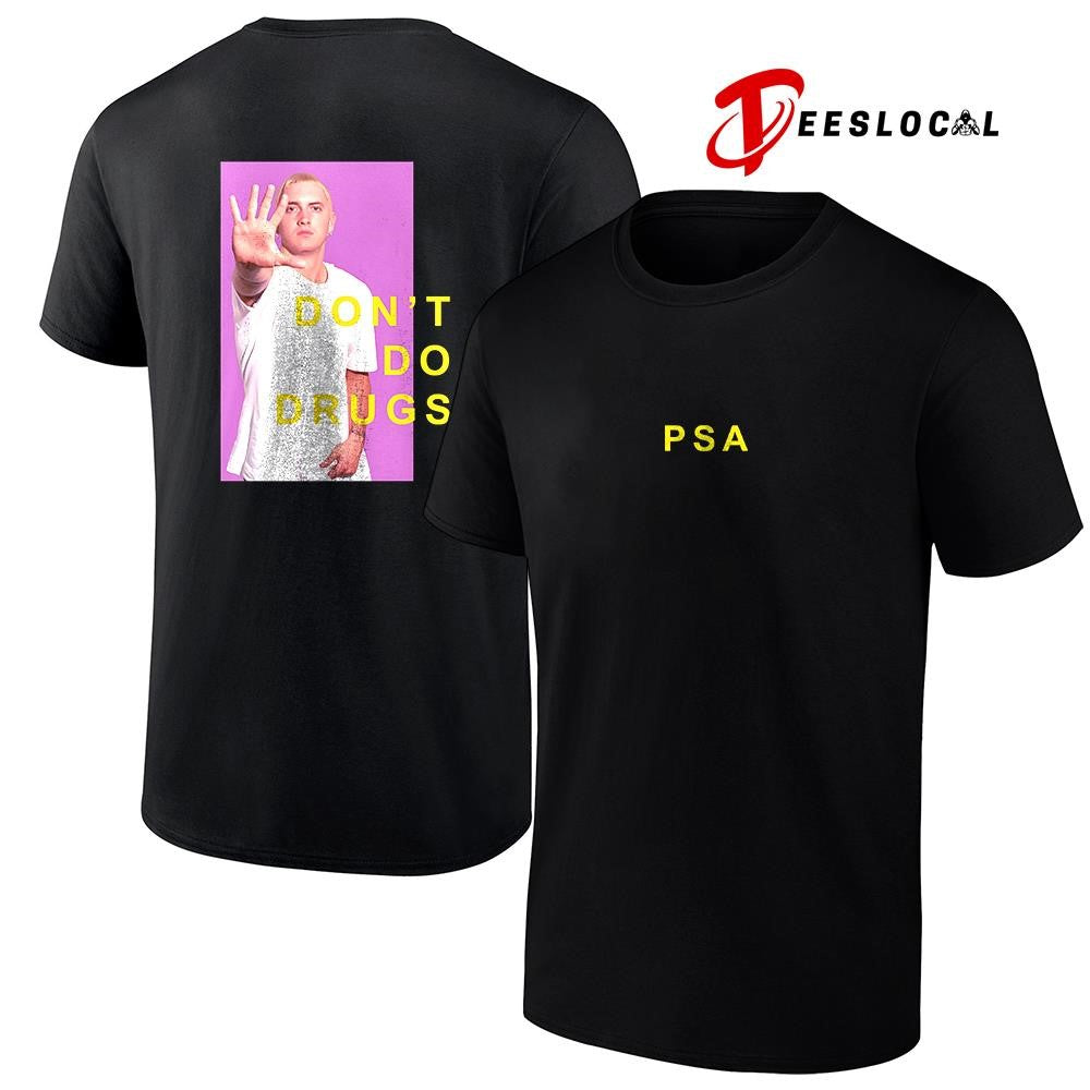 Eminem PSA don’t do drugs graphic shirt