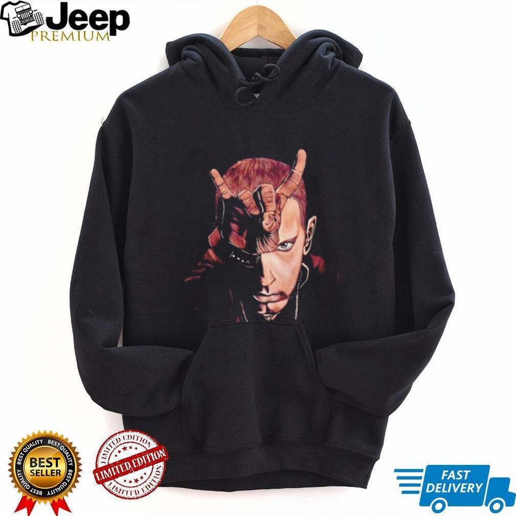 Eminem Slim Shady Rock On Portrait Graphic T Shirt
