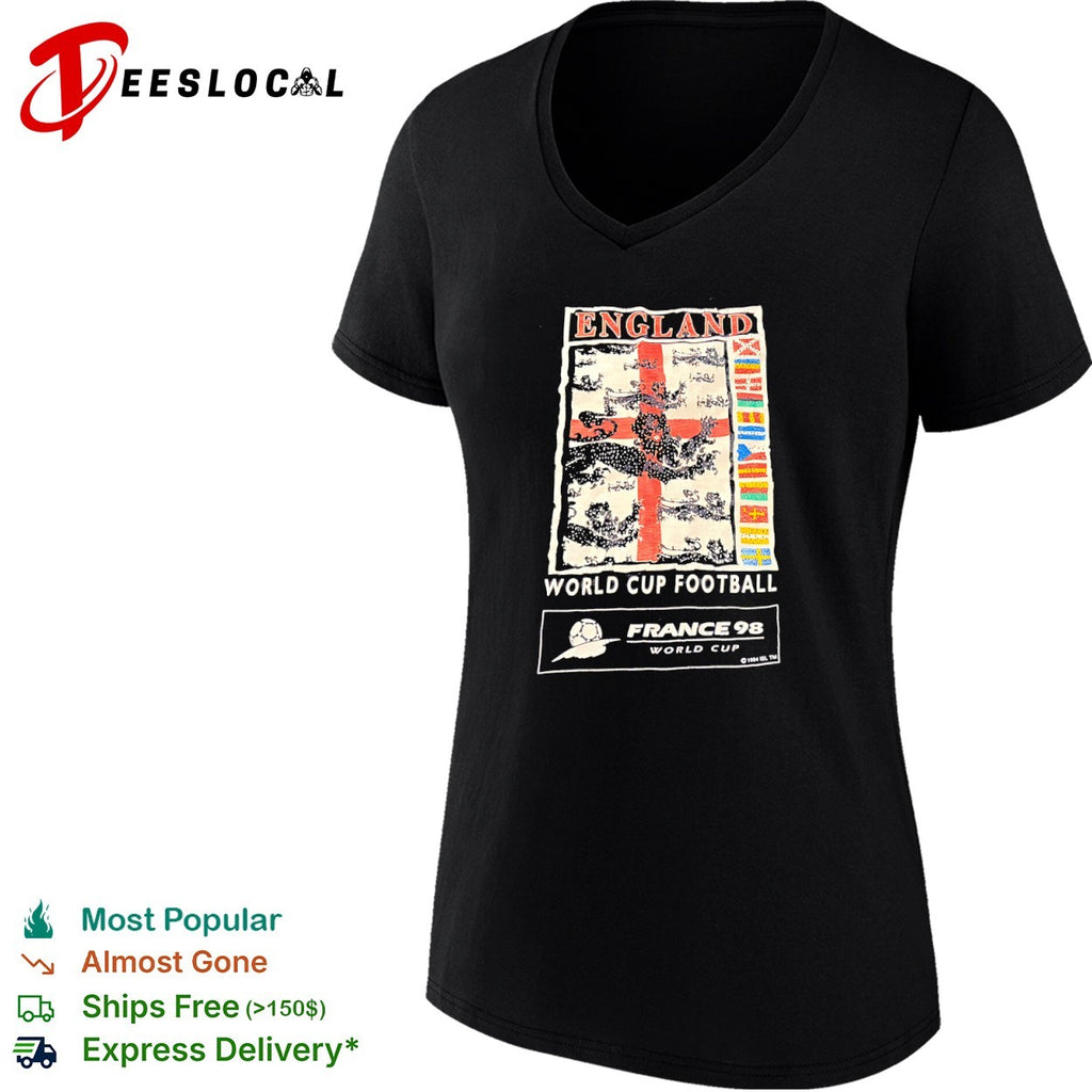 England World Cup Football France 98 World Cup 1994 ISL TM graphic football shirt