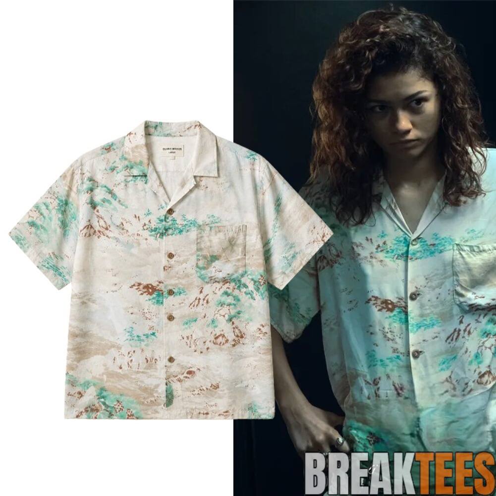 Euphoria Season 3 Zendaya Abstract Watercolor Hawaiian Shirt